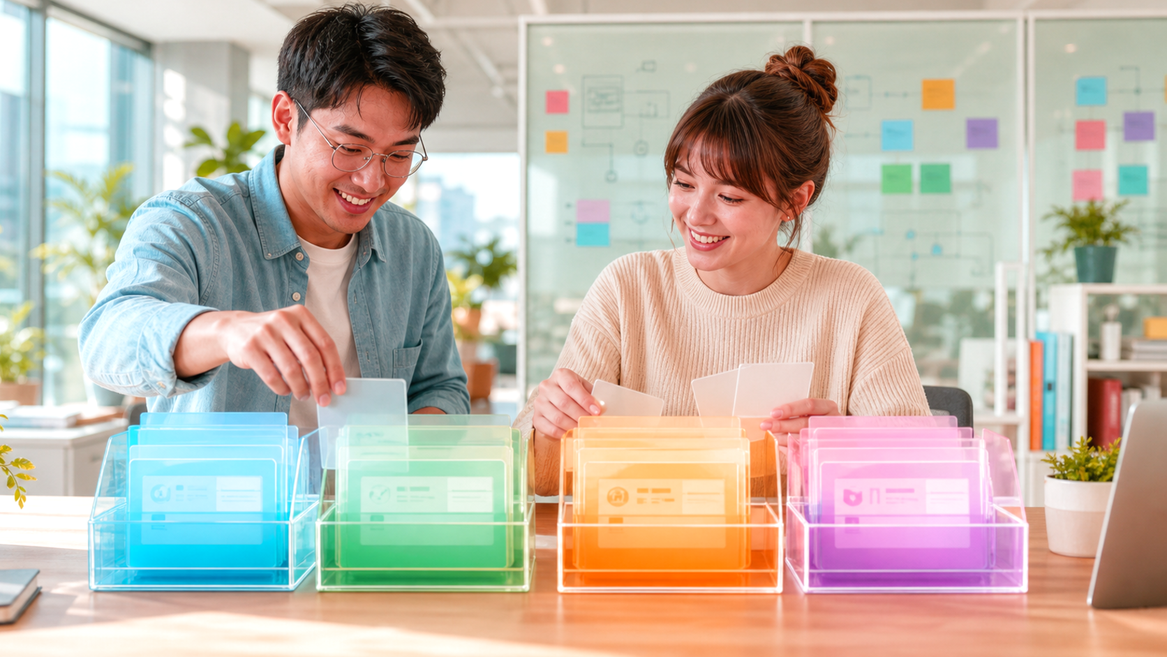 Teammates organizing memory cards into clean provider boundaries