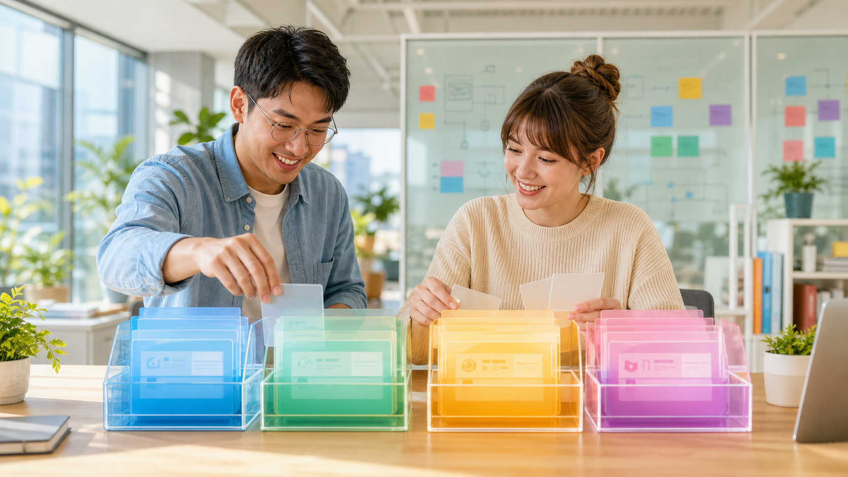 Teammates organizing memory cards into clean provider boundaries